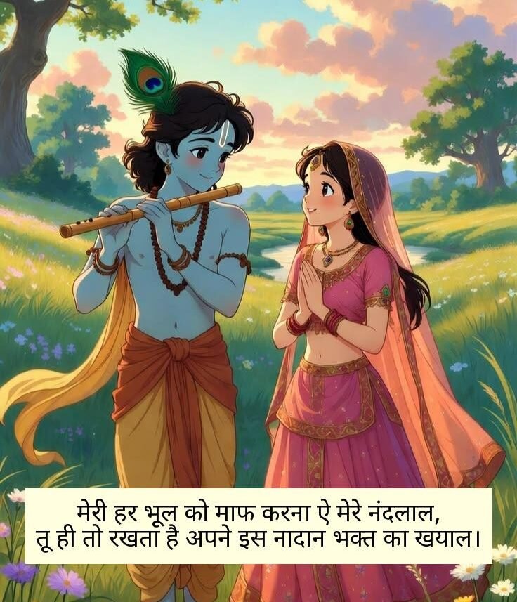 Shree Krishna Shayari 2 Line